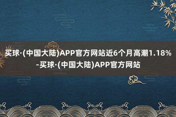 买球·(中国大陆)APP官方网站近6个月高潮1.18%-买球·(中国大陆)APP官方网站