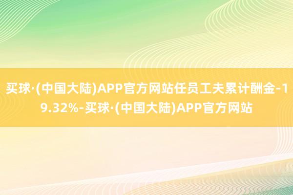 买球·(中国大陆)APP官方网站任员工夫累计酬金-19.32%-买球·(中国大陆)APP官方网站