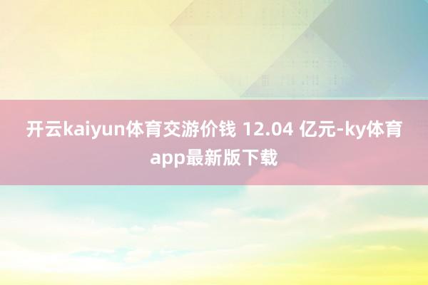 开云kaiyun体育交游价钱 12.04 亿元-ky体育app最新版下载